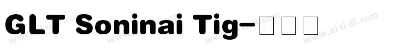 GLT Soninai Tig字体转换